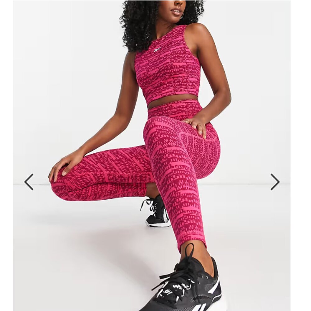 NEW Reebok MYT cotton leggings in pink - Picture 6 of 6